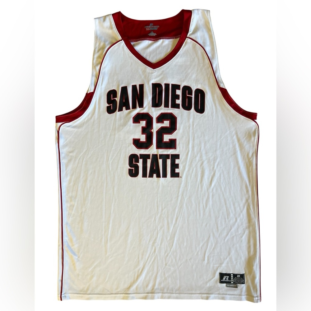 SDSU San Diego State Aztecs Basketball Jersey Mens XL Russell Athletics #32